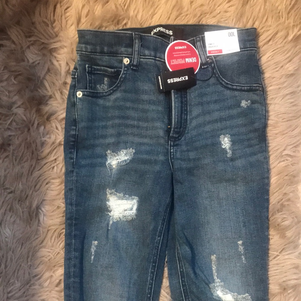 NWT Express Ankle High Rise Jeans 00Long